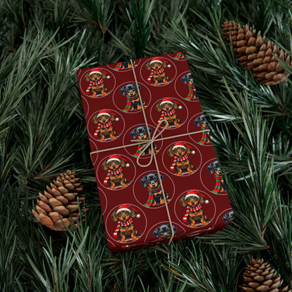 Nutcracker Pattern Gift Wrap Paper — Festive Red Holiday Wrapping for Christmas Gifts
