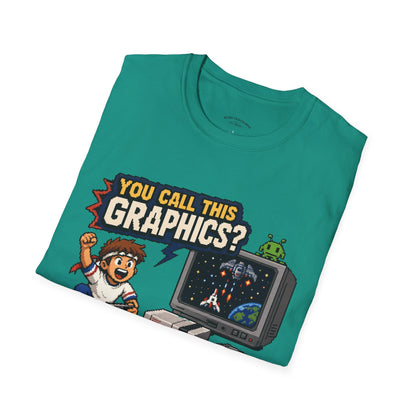 T-Shirt — "You Call This Graphics?" Retro Gamer Vintage Video Game Tee