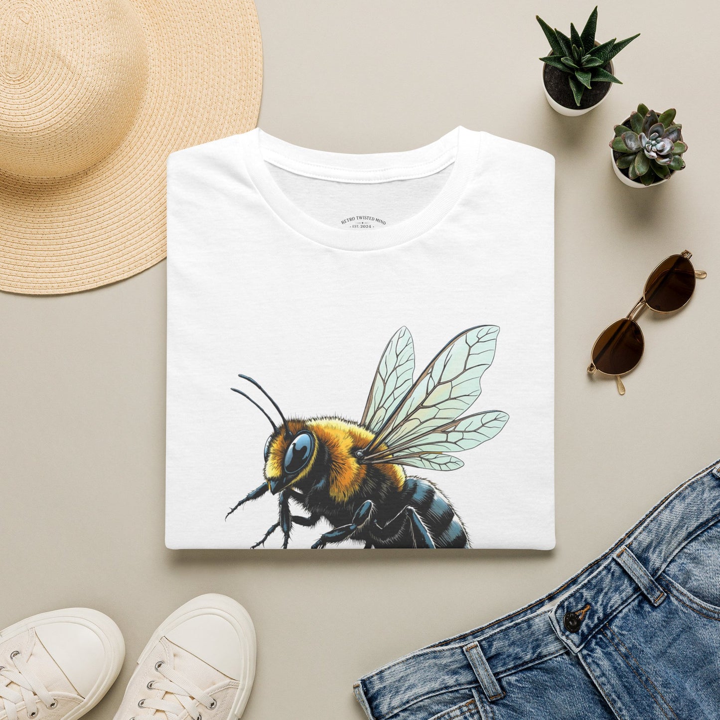 Bee Happy T‑Shirt — Cute Bumblebee Graphic Tee