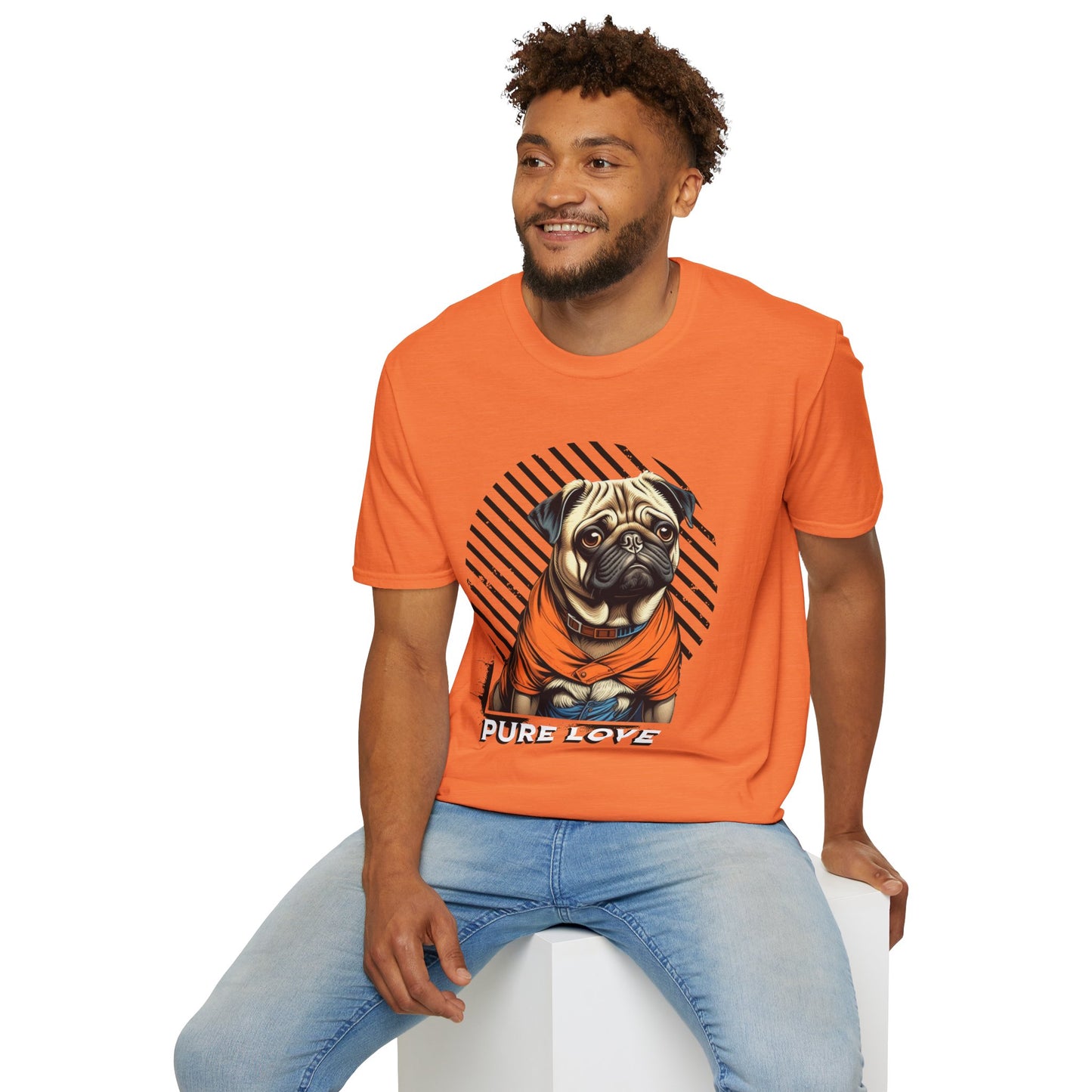 Pure Love Pug Unisex Softstyle T-Shirt