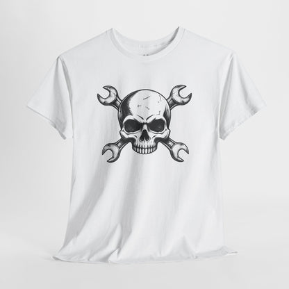 Mechanic Skull Tee — Wrench Crossbones Graphic T-Shirt