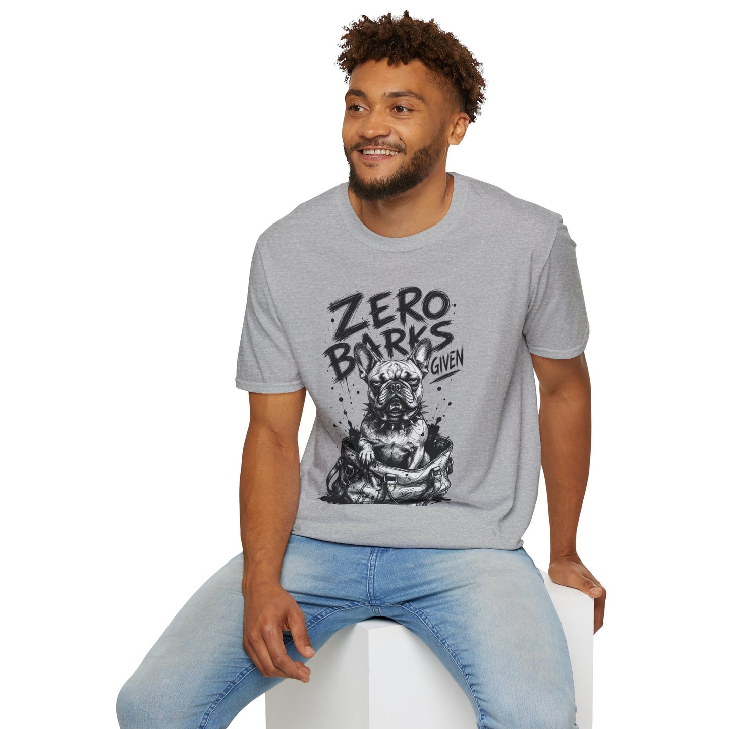 Zero Barks Given Bulldog T-Shirt — Funny Dog Lover Tee