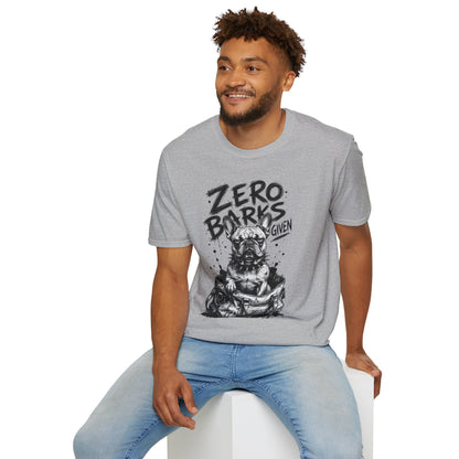 Zero Barks Given Bulldog T-Shirt — Funny Dog Lover Tee