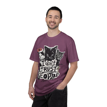 I Don’t Trust People Cat T-Shirt — Grunge Graphic Tee for Cat Lovers