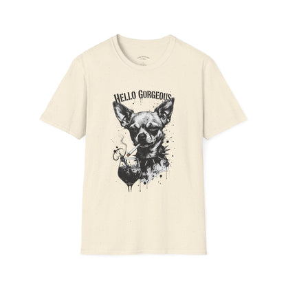 Chihuahua 'Hello Gorgeous' Tee - Cute Dog Graphic T-Shirt