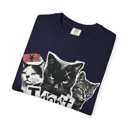 I Don’t Trust People Cat T-Shirt — Grunge Graphic Tee for Cat Lovers