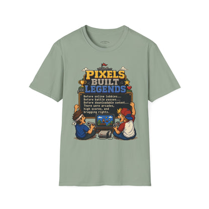 Pixels Built Legends T‑Shirt — Retro Gaming Nostalgia Tee
