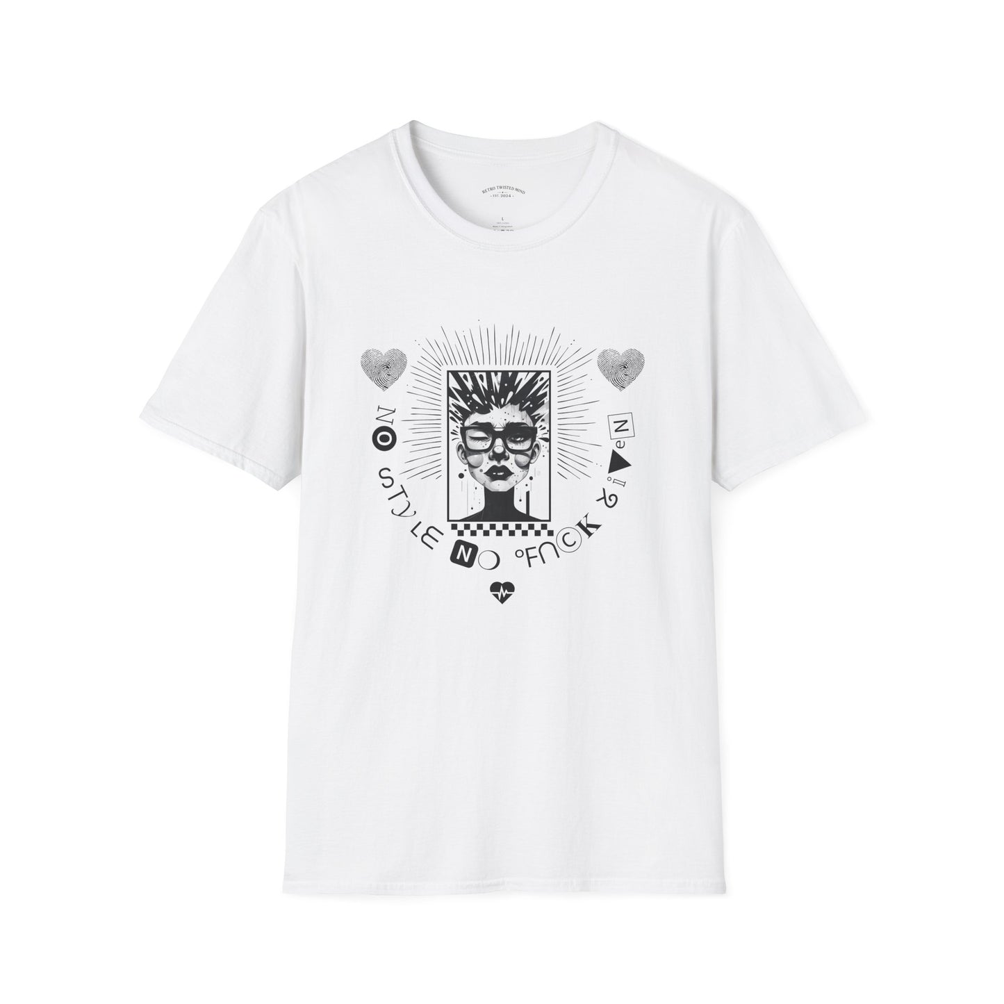 Graphic Tee — 'No Style, No Rules' Retro Portrait T‑Shirt
