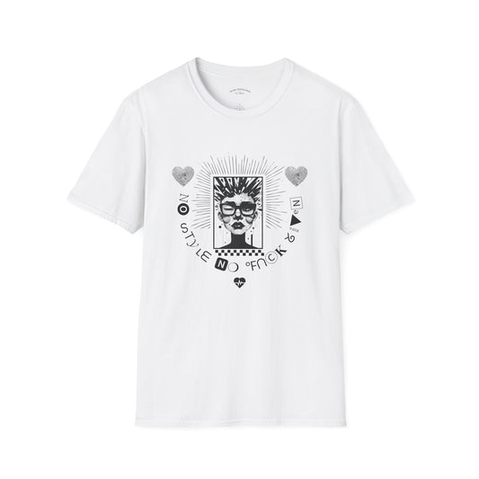 Graphic Tee — 'No Style, No Rules' Retro Portrait T‑Shirt