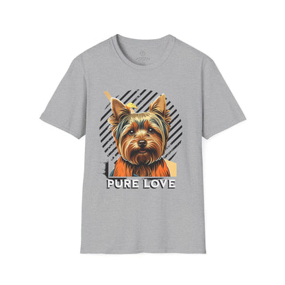 Pure Love Yorkie Unisex Softstyle T-Shirt - Perfect Gift for Dog Lovers