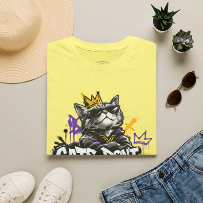 Cat Graphic Tee — "Cats Don't Have Owners They Have Staff"