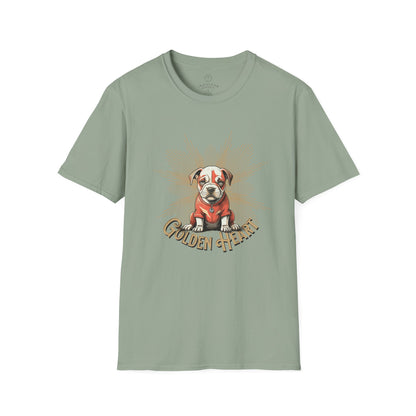 Golden Heart Dog Art Unisex T-Shirt, Animal Lover Gift, Pet Enthusiast Tee, Casual Wear, Birthday Gift, Cute Dog T-Shirt