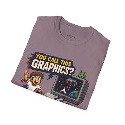 T-Shirt — "You Call This Graphics?" Retro Gamer Vintage Video Game Tee