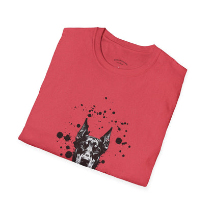 Doberman Ink Splatter T-Shirt