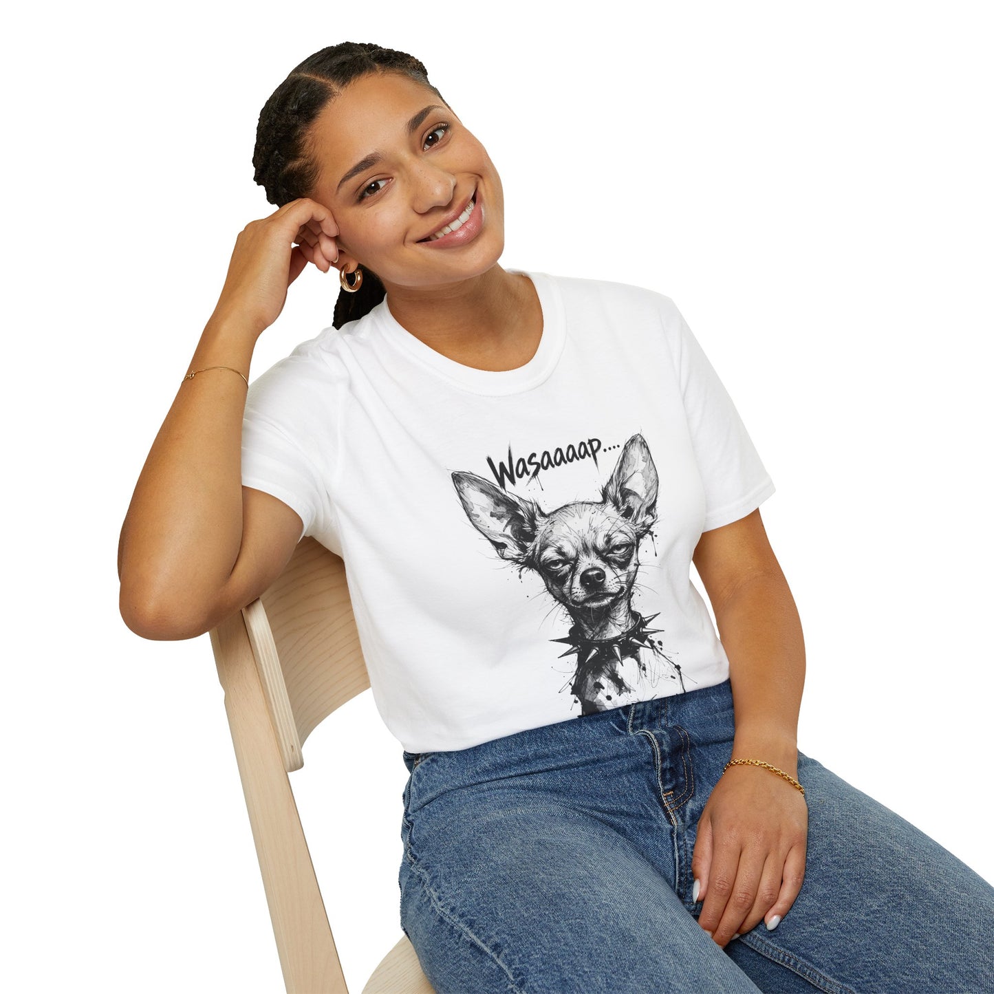 Chihuahua 'Wasaaaap' Graphic T-Shirt — Funny Dog Tee for Pet Lovers