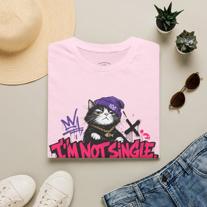 T‑Shirt — “I’m Not Single: I’m in a Toxic Relationship with a Cat” Graphic Tee