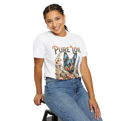 Pure Love Dog Art Unisex Garment-Dyed T-Shirt