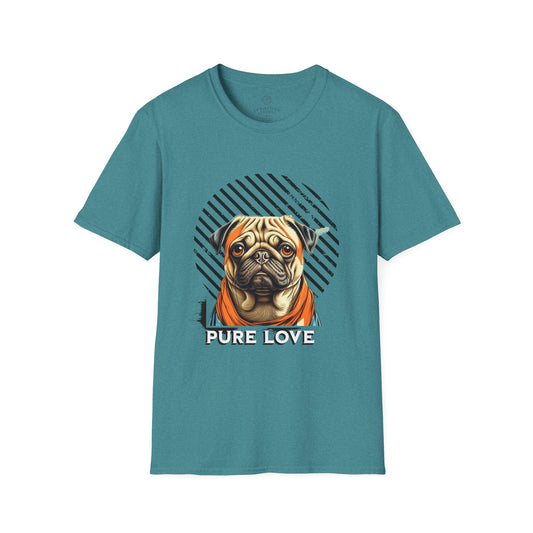 Pure Love Pug T-Shirt - Unisex Softstyle Tee