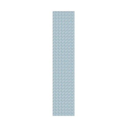 Snowman & Pine Holiday Gift Wrap Paper — Blue Winter Christmas Wrapping Sheets