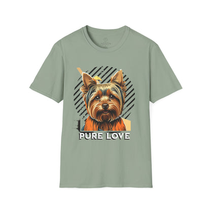 Pure Love Yorkie Unisex Softstyle T-Shirt - Perfect Gift for Dog Lovers