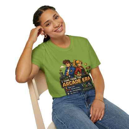 Retro Arcade Era T-Shirt — Pixel RPG Game Tribute