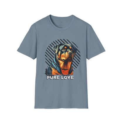 Pure Love Rottweiler Unisex Softstyle T-Shirt - Dog Lover Gift
