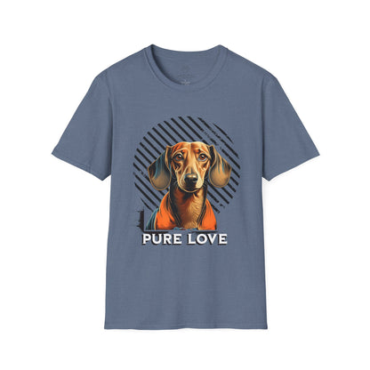 Pure Love Dachshund Unisex Softstyle T-Shirt - Perfect for Dog Lovers