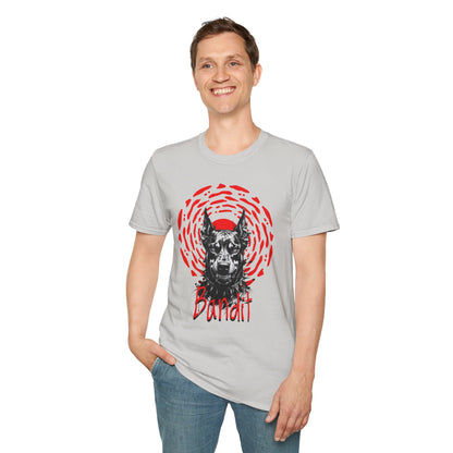Doberman Graphic T-Shirt — Red Halo 'Bandit' Design