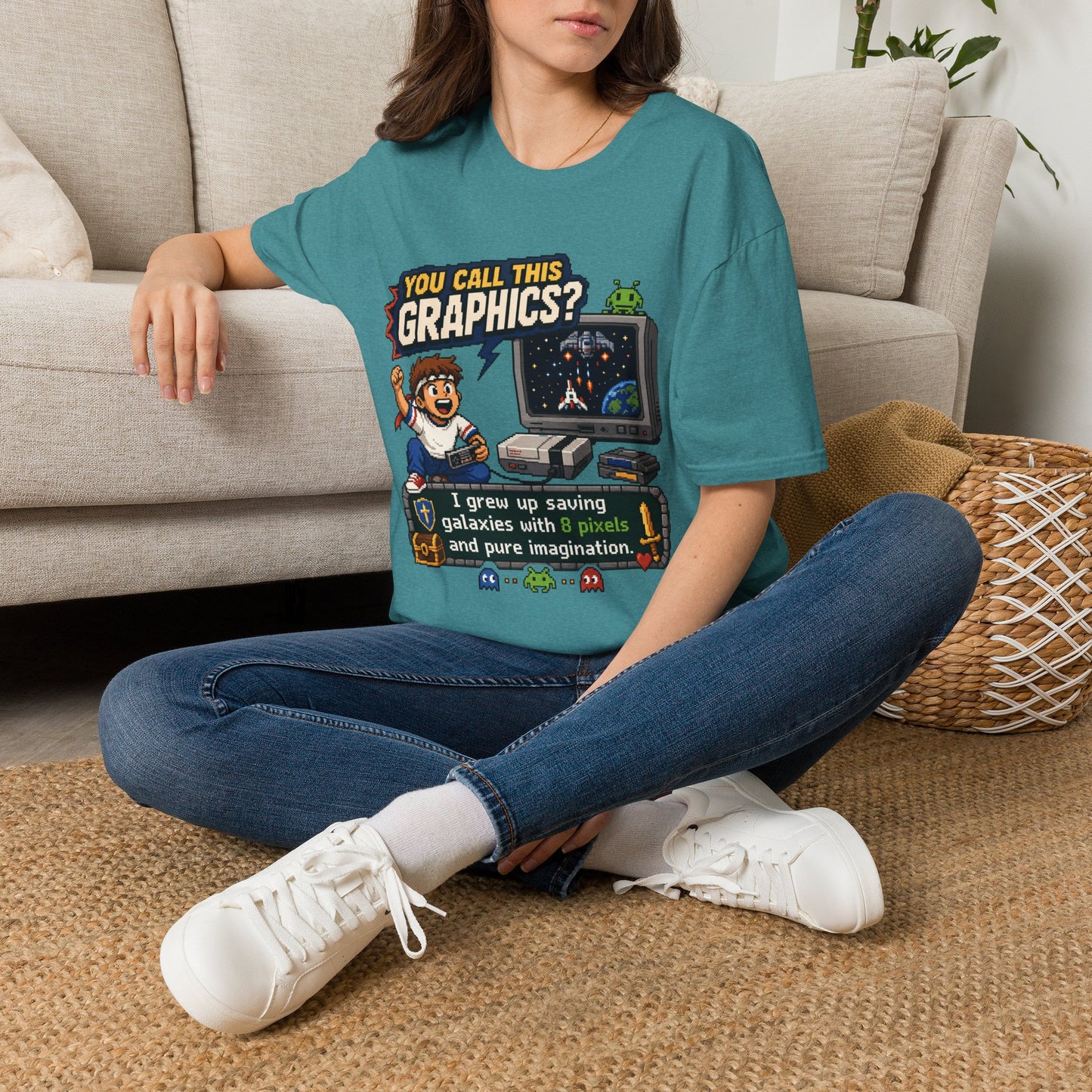 T-Shirt — "You Call This Graphics?" Retro Gamer Vintage Video Game Tee