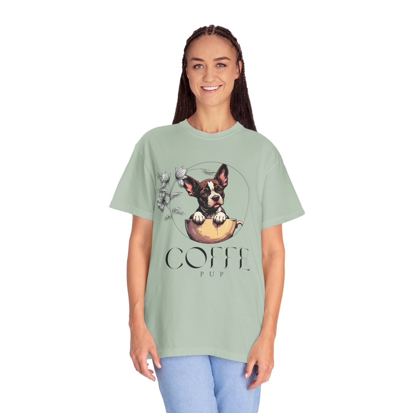 Coffee Pup Unisex Garment-Dyed T-shirt