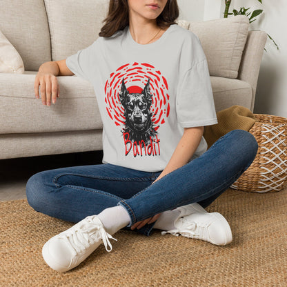Doberman Graphic T-Shirt — Red Halo 'Bandit' Design