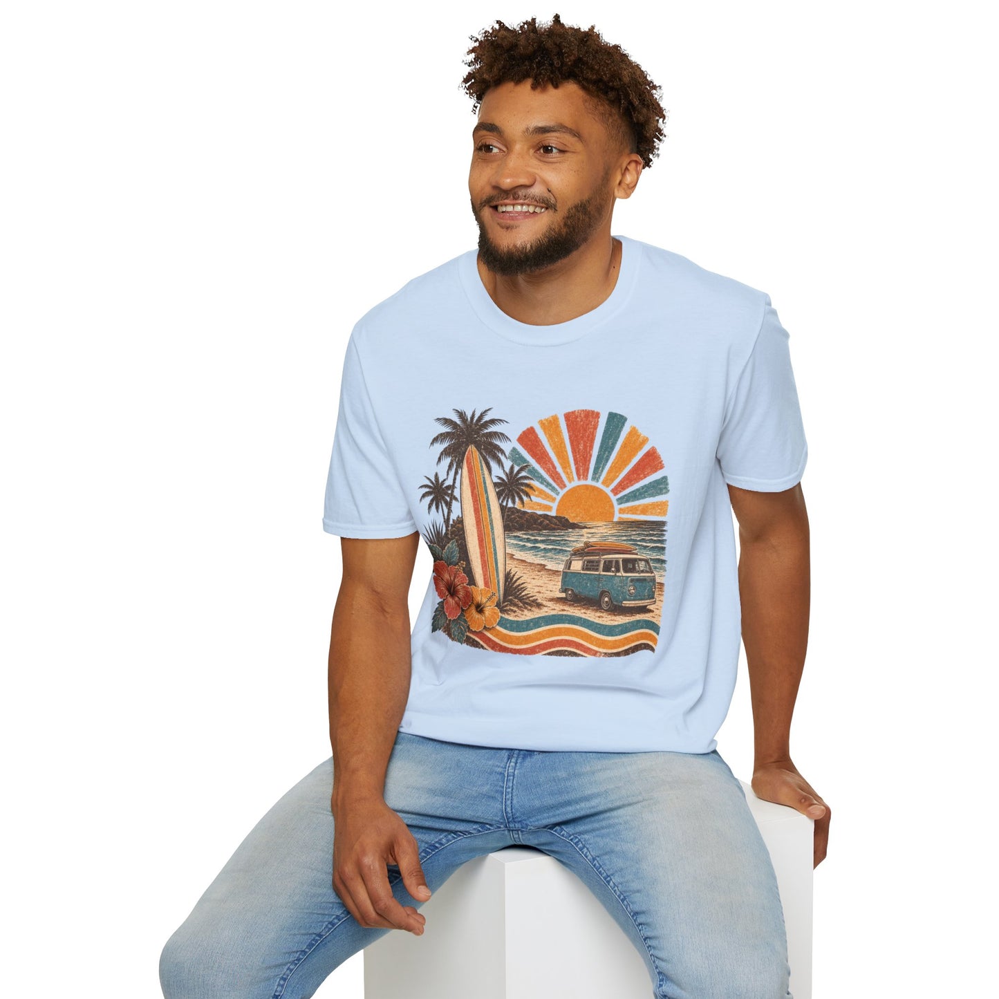 Retro Surf Sunset T-Shirt