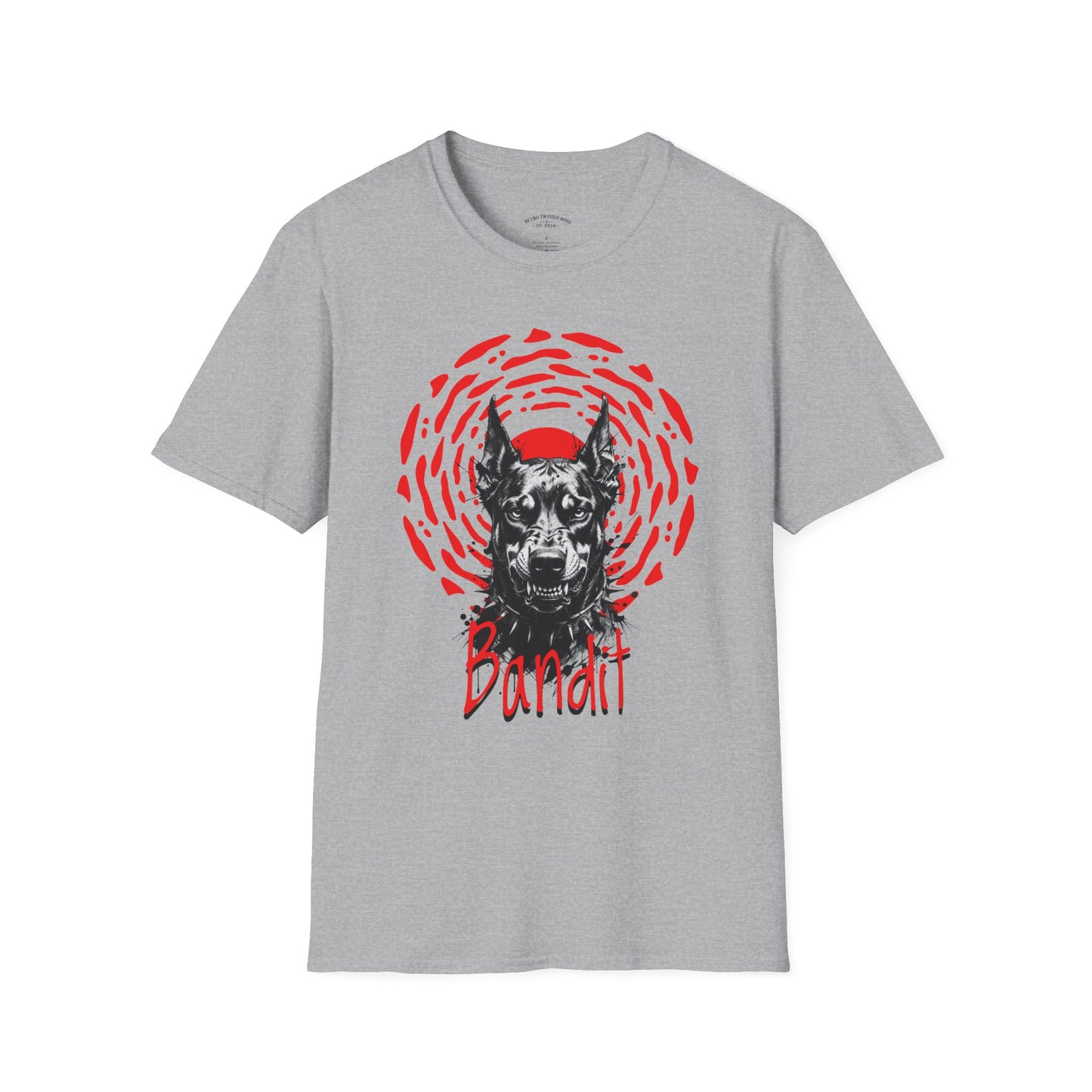 Doberman Graphic T-Shirt — Red Halo 'Bandit' Design