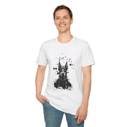 Doberman Ink Splatter T-Shirt