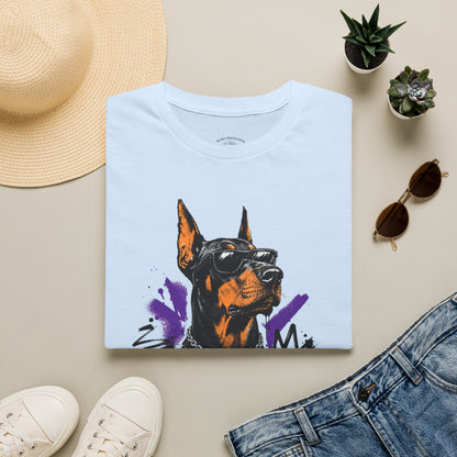 Doberman Graphic Tee — 'No, Thank You' Street Art T-Shirt