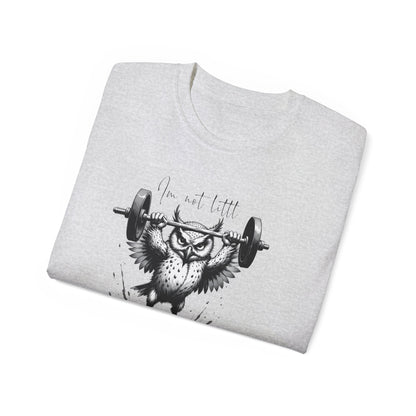 Fitness Owl Graphic Tee — "I’m Not Old, I’m Compacted" Motivational Weightlifting T-Shirt