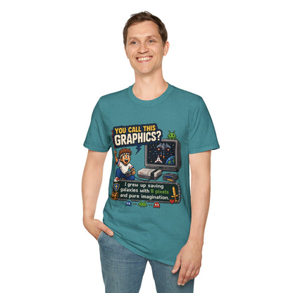 T-Shirt — "You Call This Graphics?" Retro Gamer Vintage Video Game Tee