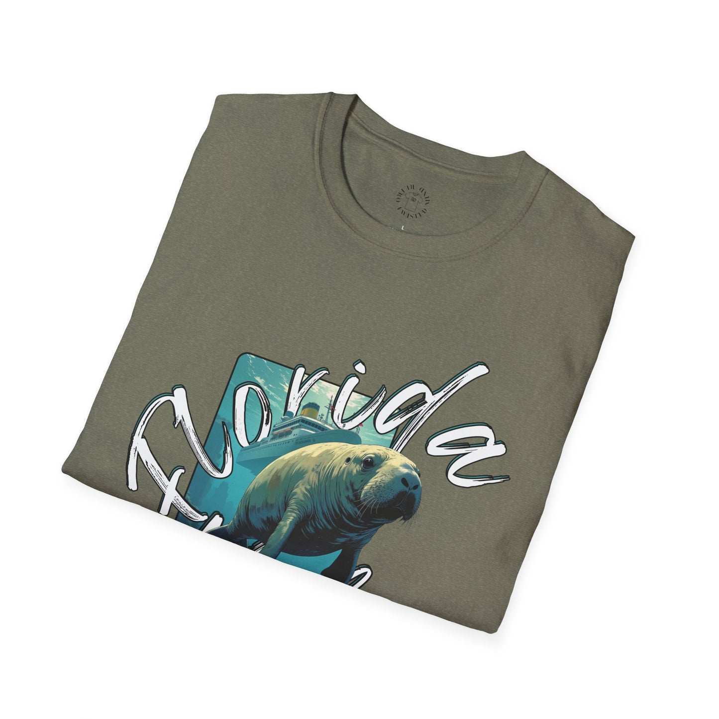 Florida Vibe Unisex Softstyle T-Shirt - Casual Beachwear Tee, manatee