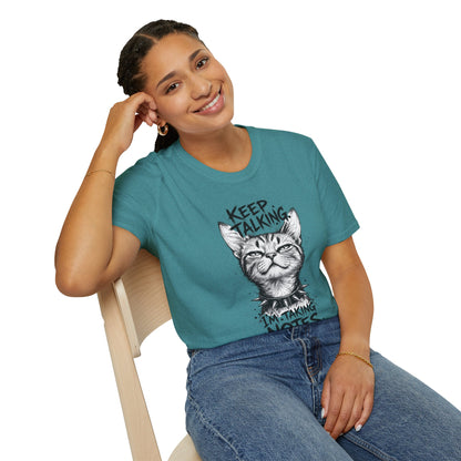 Keep Talking I'm Taking Notes Cat T‑Shirt