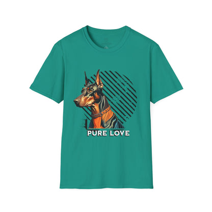 Pure Love Doberman Unisex Softstyle T-Shirt