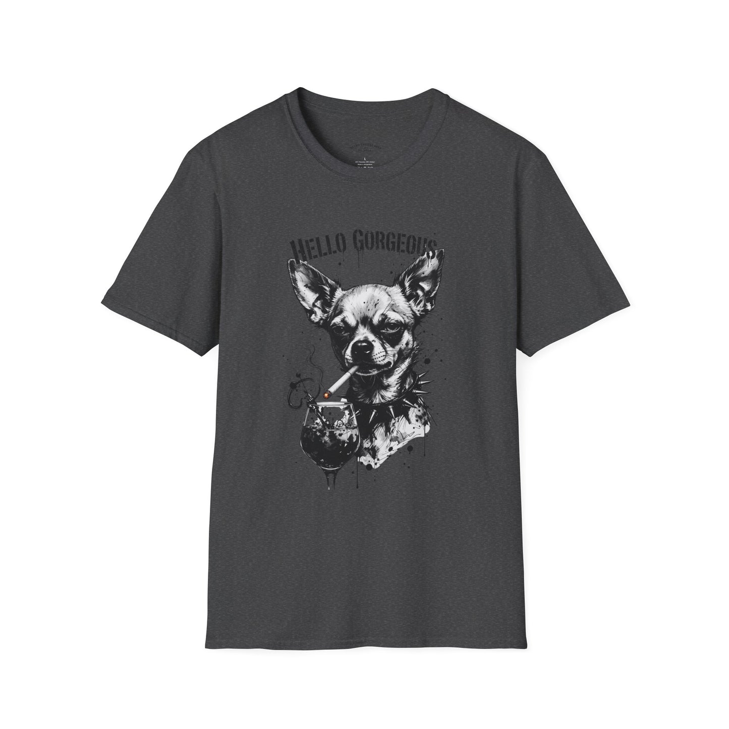Chihuahua 'Hello Gorgeous' Tee - Cute Dog Graphic T-Shirt