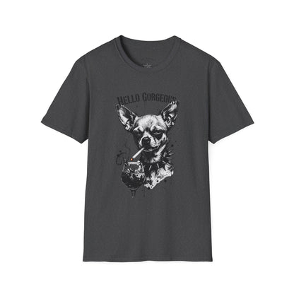 Chihuahua 'Hello Gorgeous' Tee - Cute Dog Graphic T-Shirt