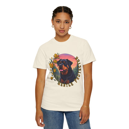 Gentle Protection Unisex Garment-Dyed T-shirt | Dog Lover Gift | Floral Design