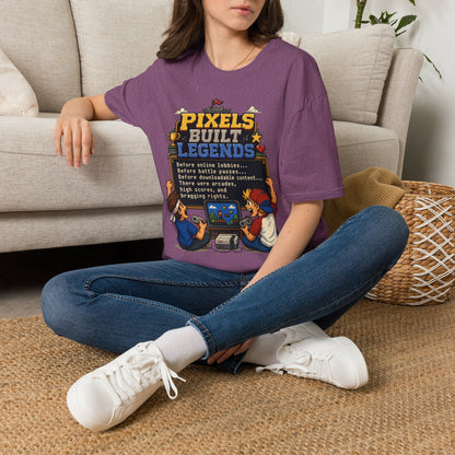 Pixels Built Legends T‑Shirt — Retro Gaming Nostalgia Tee