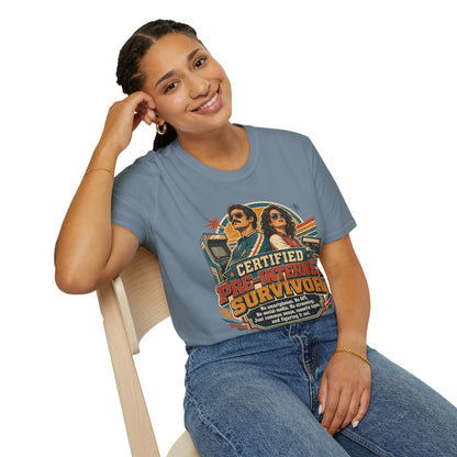 Certified Pre-Pandemic Survivor T-Shirt — Retro 70s Vintage Graphic