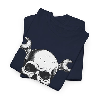 Mechanic Skull Tee — Wrench Crossbones Graphic T-Shirt