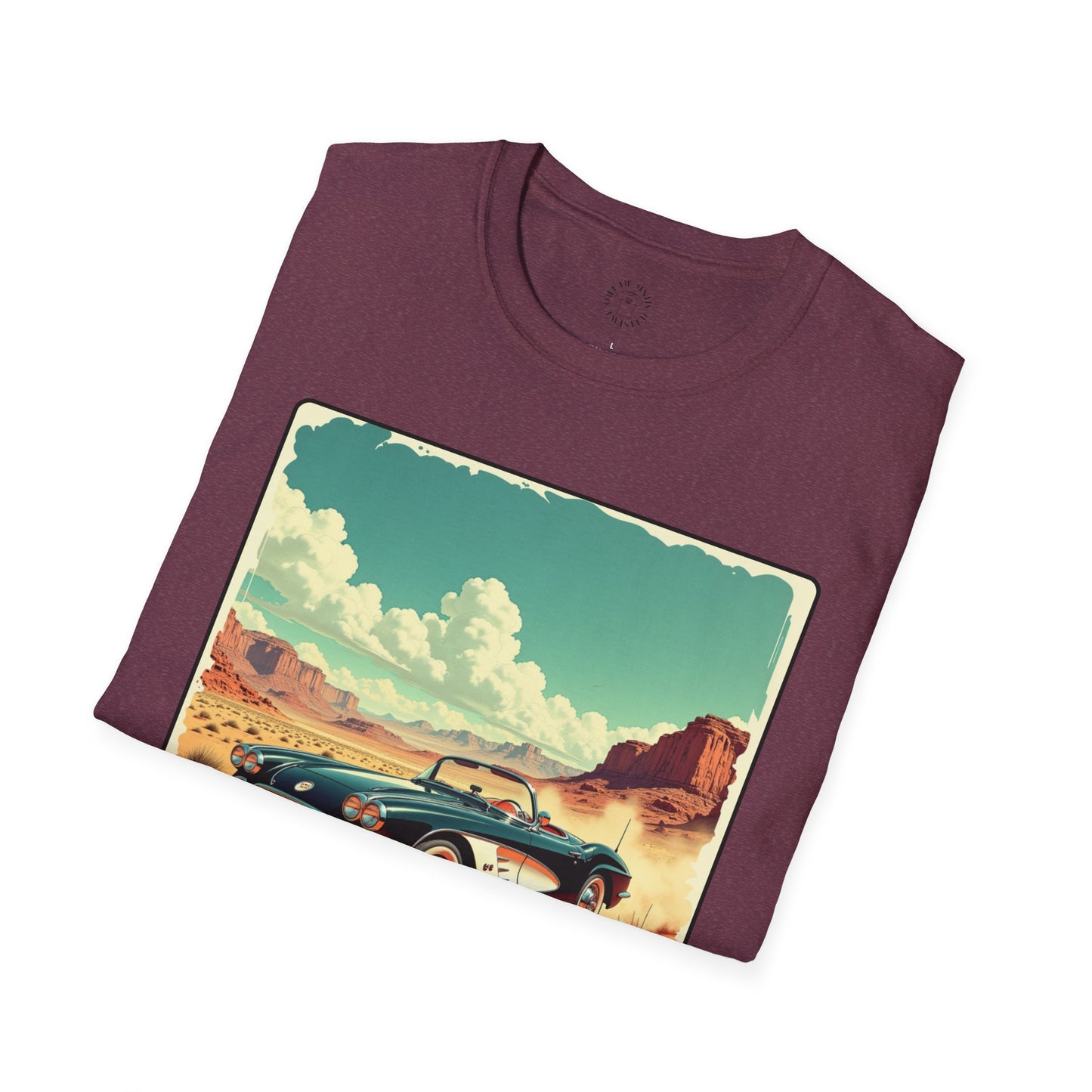 Vintage Car Graphic Unisex Softstyle T-Shirt - Perfect for Road Trip Lovers ,sport,car