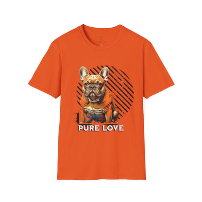 Pure Love French Bulldog Unisex Softstyle T-Shirt
