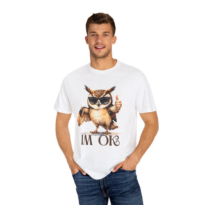 “I’m OK” Owl T-Shirt — Cute Thumbs-Up Owl Graphic Tee