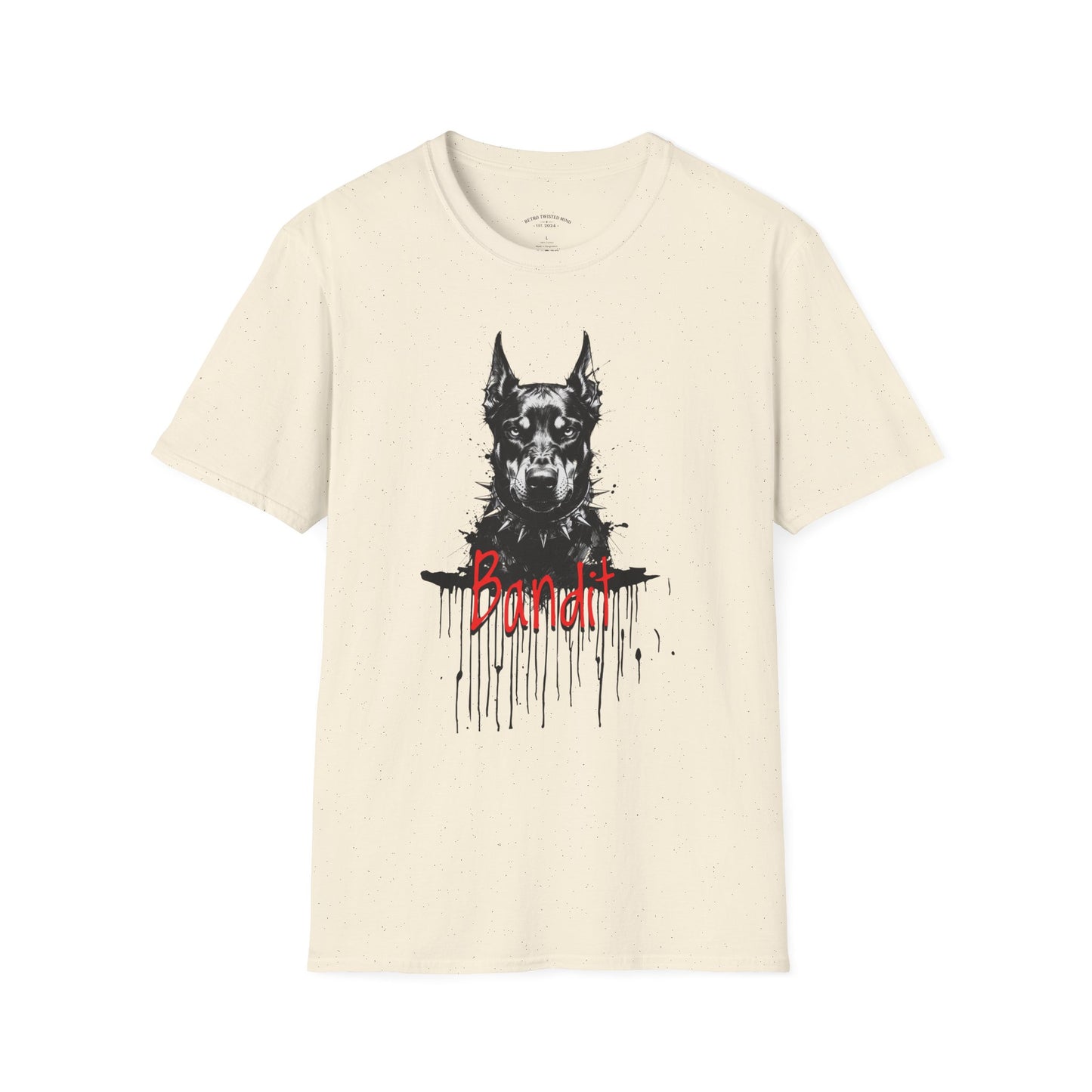 Doberman Portrait T-Shirt — "Warm Amour" Graphic Tee for Dog Lovers